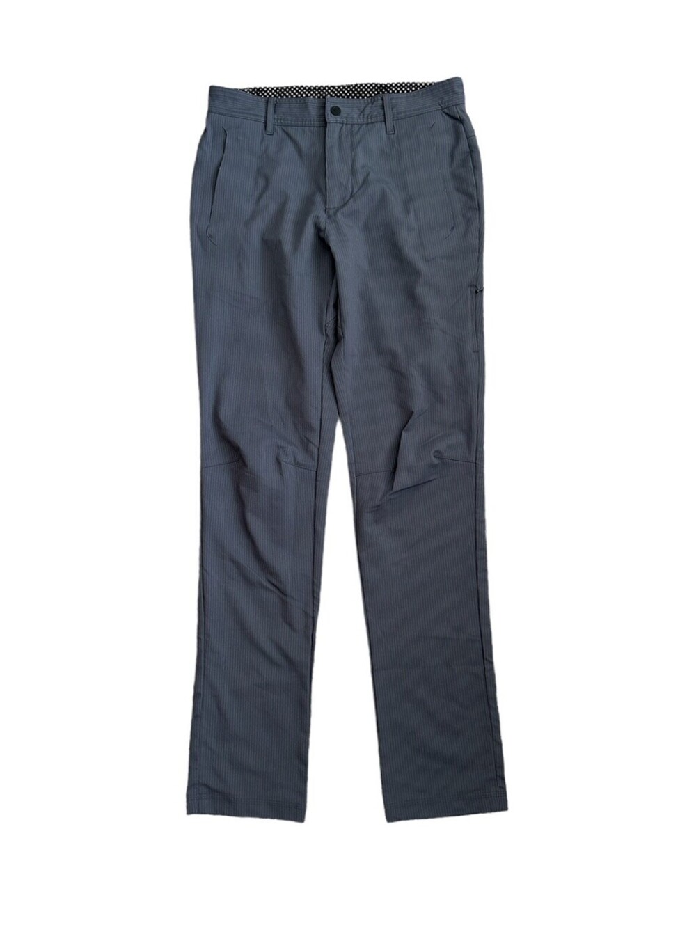 Lululemon Athletica Pants Men’s Gray Pin Stripe Commute Stretch Nylon Size 30x32